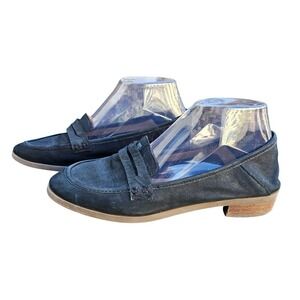 Lucky Brand Womens Caylon Penny Loafer 7.5 Black Leather Flats Classic EU 38 ~